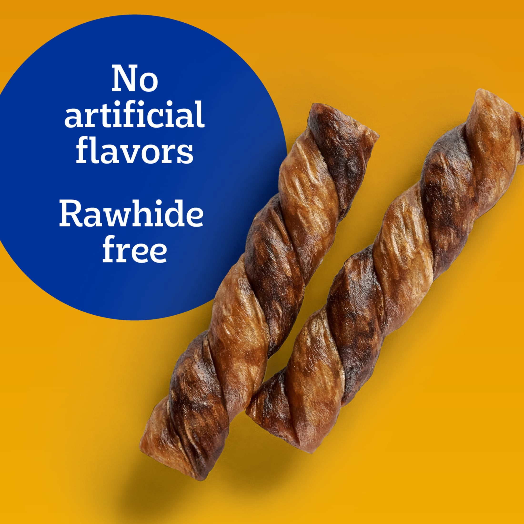 Pedigree Twisty Chews Long-Lasting Dog Treats Chicken & Beef Flavor, (4) 9.17 oz. Pouches