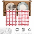 thumbnail image 5 of Red Buffalo Plaid Kitchen Towels Set of 4, Farmhouse Check Stripes Retro Geometric Absorbent Dish Towels for Kitchen, Microfiber Hand Towel, Quick Drying Tea Towel for Cleaning Decorative Dishcloths, 5 of 7