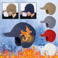 thumbnail image 2 of SSKFHGI Winter Beanie with BrimHat with Visor Earflaps for MenAll Weather Brim Beanie Fleece Lined Unisex Caps, 2 of 7