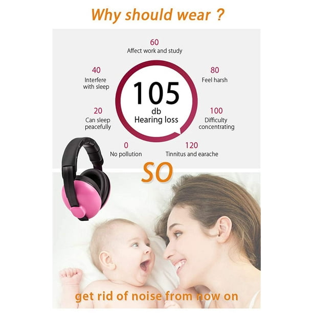 Protection auditive pour bébé, casque antibruit pour enfants de 0 à 3 ans,  bébés, tout-petits, bébé pour dormir, avion, concerts, théâtre, feux