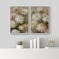 thumbnail image 4 of Framed Canvas Print Wall Art Set of 2 Soft White Florals Botanical Vintage Art for Living Room, Bedroom, Office - 24"x36"x2 WHITE, 4 of 7