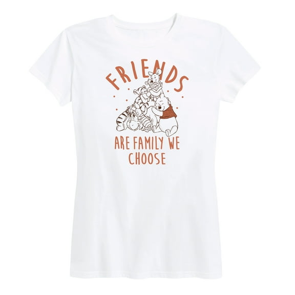 Winnie the Pooh - Friends Are Family We Choose - Women's Short Sleeve Graphic T-Shirt