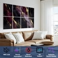 thumbnail image 3 of Marble 8 Pack Art Acoustic Panels Sound Absorbing Abstract Dark Marble Texture Burgundy Black Purple Gold Accents Decorative Soundproof Wall Panels Self Adhesive for Nursery Game Room Bedroom 48"x32", 3 of 7