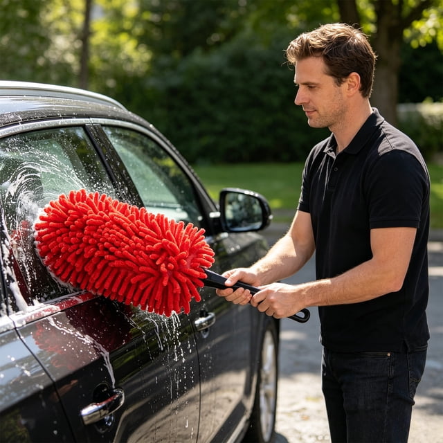 Chenilles Car Wash Brush Lightweight Mini Duster Soft Microfiber Mop For Interior Detailing Dusting Dashboard Vents