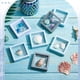 thumbnail image 4 of Caja de presentación flotante 3D con soporte para conchas marinas, 2,7 x 2,7 pulgadas, vitrinas transparentes para coleccionables de conchas marinas, rocas de cristal, diamantes, joyas,, 4 of 6