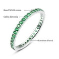 thumbnail image 3 of Vakki Eternity Rings for Women Rhodium Plated Vintage Cubic Zirconia Gemstone Wedding Band Size 5-9, 3 of 5