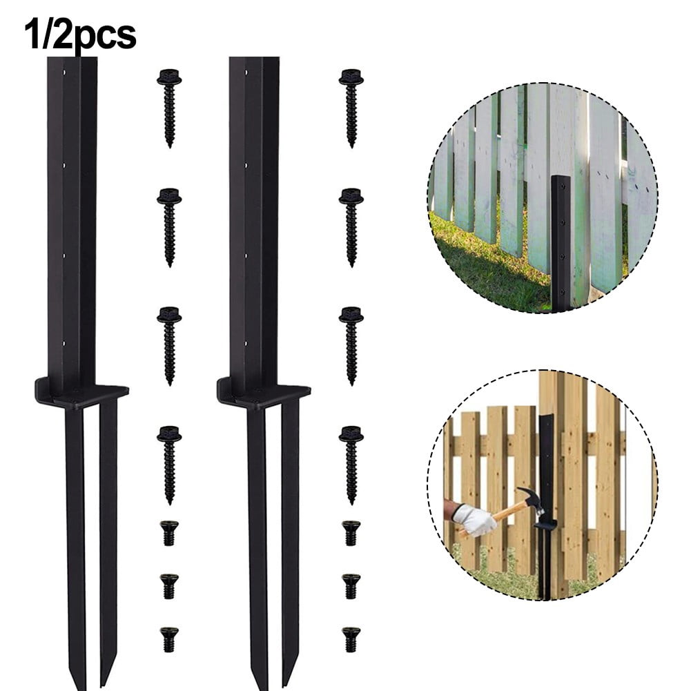 Kit Réparation Poteau Clôture Acier - Support 79.5cm Ancrage Sol Renforcé