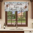 thumbnail image 6 of 2 Pack Valances for Window, Country Star Brown Short Curtains for Kitchen Bedroom Living Room, Vintage Rustic Texas Stars Wooden Rod Pocket Small Window Treatment Valance Drapes 42 x 12 Inch, 6 of 8