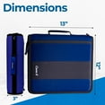 thumbnail image 7 of Case-It The Classic Zipper Binder - 2 Inch O-Rings - Multiple Pockets - 350 Sheet Capacity - Comes with Shoulder Strap - Midnight Blue D-251, 7 of 7