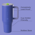 thumbnail image 3 of HydroJug Traveler 32 oz Water Bottle, Stainless Steel Insulated Tumbler with Flip Straw and Handle - Lime Rickey, 3 of 7