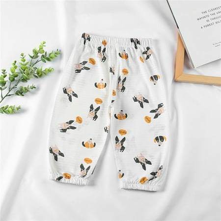 

nsendm Children Toddler Kid Baby Boys Girls Cute Cartoon Animals Sport Pants Trousers Cotton Bloomers Slacks Pants 7 Month Pants White 12-18 Months
