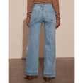 thumbnail image 2 of Women's High Waist Wide Leg Straight Jeans with Patch Pockets - Stretch Denim Casual Pants for Everyday Wear, 2 of 6