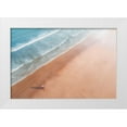 thumbnail image 1 of Ashen 32x23 White Modern Wood Framed Museum Art Print Titled - Walk by the sea, 1 of 4