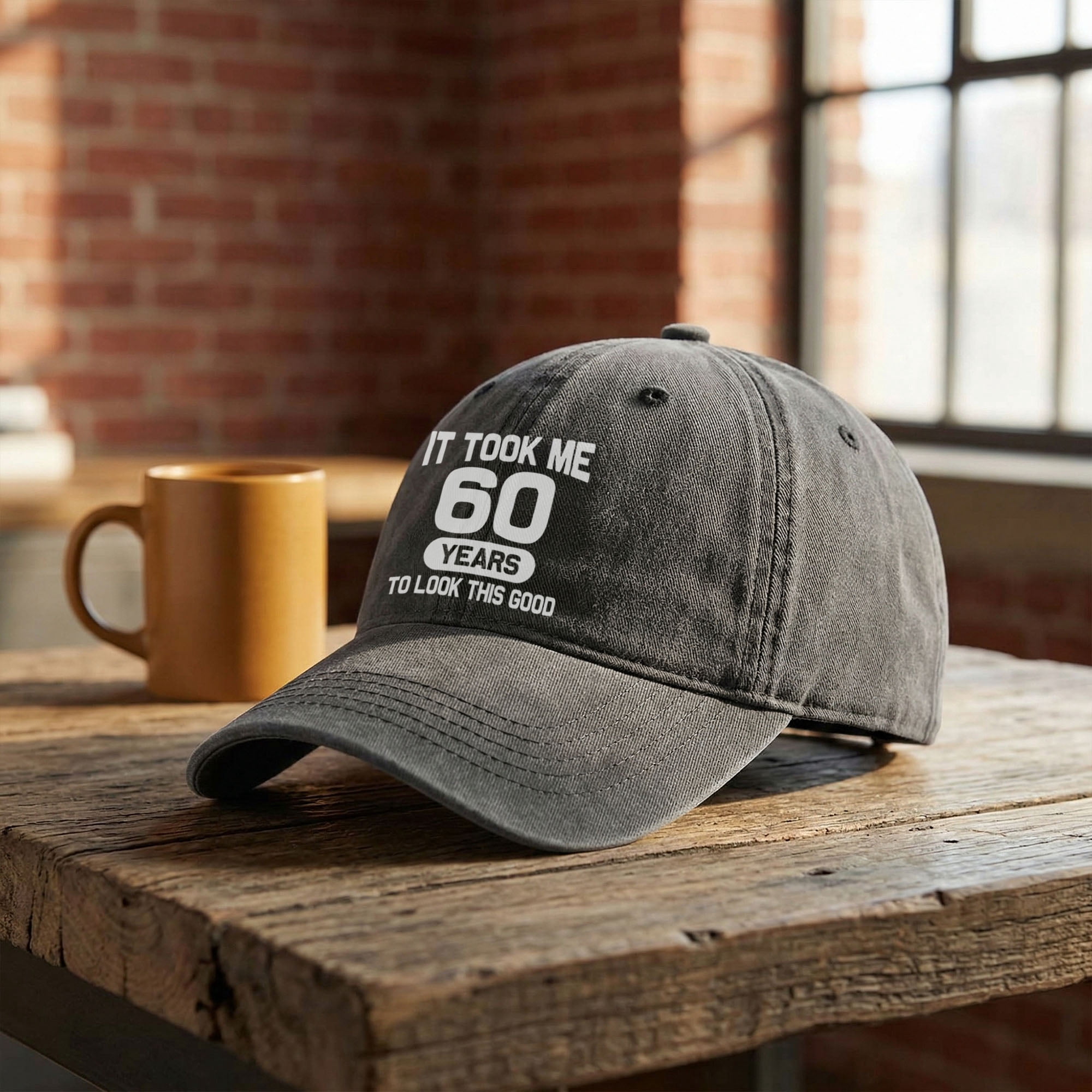 Father's Day Gift 60th Birthday Gifts for Men Women 60 Year Old Gifts Decorations Took Me 60 Years to Look This Good Washed Cotton Hat