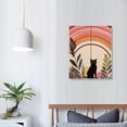 thumbnail image 3 of COMIO Boho Wall Art, Framed Wall Art, Canvas Wall Art, Cat Wall Art, Pink Wall Decor Mid Century Modern Wall Art for Living Room, Bedroom, Bathroom, Kitchen, Office, 3 of 4