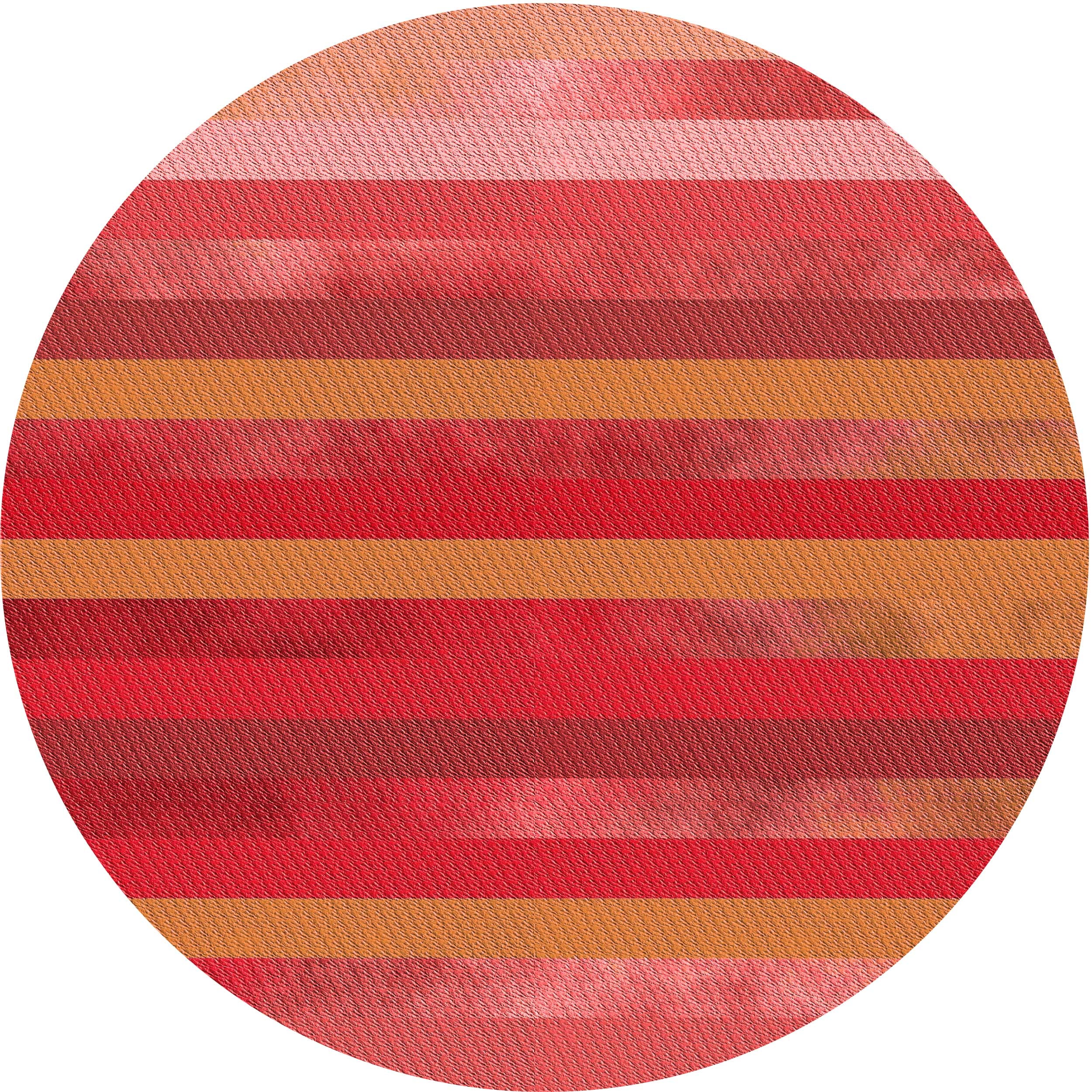 Ahgly Company Machine Washable Indoor Round Transitional Bright Orange ...