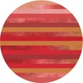 thumbnail image 1 of Ahgly Company Machine Washable Indoor Round Transitional Bright Orange Area Rugs, 7' Round, 1 of 7