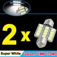 thumbnail image 2 of Unique Bargains 2Pcs White 31MM Festoon Dome Map Interior Light Lamp DE3175 3022 3021, 2 of 6