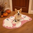 thumbnail image 2 of Halloween Ghost Bathroom Rug Cute Spooky Non Slip Bath Mat Machine Washable for Bathroom Home Decor Pink, 2 of 7