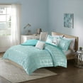 thumbnail image 5 of Intelligent Design Raina Metallic Printed Duvet Cover Set Aqua/Silver Twin/Twin XL, 5 of 6