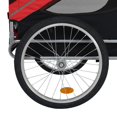 thumbnail image 4 of vidaXL Remorque pour Vélo de Chien Rouge et Noir, 4 of 7