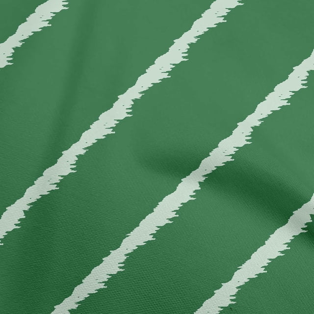 oneOone Jersey de Coton Vert Tissu à Rayures Matière de Robe Tissu Imprimé Tissu au Mètre 58 Pouces de Large