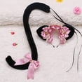 thumbnail image 2 of Conjunto de Disfraz Cosplay Baoblaze Gatito Gato Negro Rosa, 2 of 6