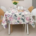 thumbnail image 5 of Rectangle Flower Tablecloth, Floral Blossom Table Cloth, Wrinkle Resistant Table Cover for Dinner Kitchen Picnic Wedding(60 * 84inch), 5 of 6