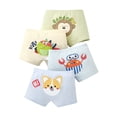 thumbnail image 2 of Gunia Kids Toddler Baby Boys Boxer Briefs 4Pcs Cartoon Cute Printed Shorts Pants Cotton Underwear Trunks Underpants Skin-Friendly, 4-5 Years, 2 of 4