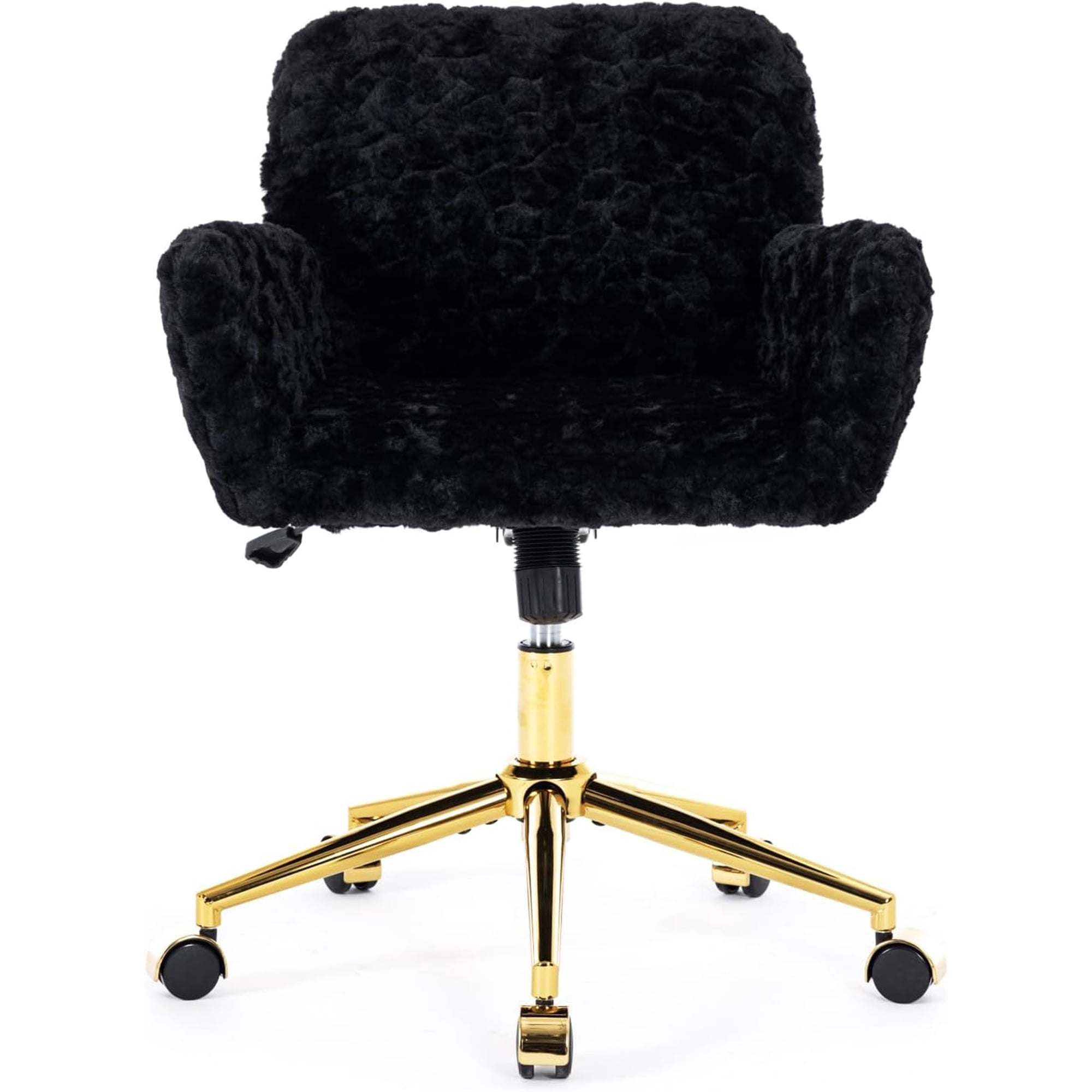 black office chair faux fur product