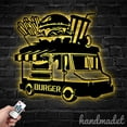 thumbnail image 4 of Handmadetneonsign Burger Truck Metal Wall Art LED Light, Name Sign for Burger Truck Lovers Decor, 4 of 5