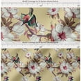 thumbnail image 2 of Soimoi Beige Cotton Voile Fabric Floral & Bird Printed Craft Fabric by the Yard 58 Inch Wide, 2 of 7
