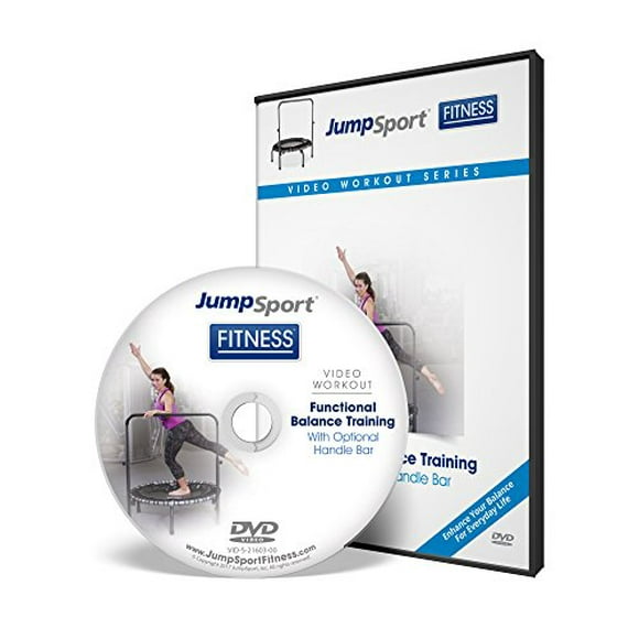 JumpSport Entraînement d'Équilibre Fonctionnel avec Entraînement Optionnel à la Poignée DVD
