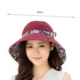 thumbnail image 5 of Walbest Women Summer UV Protection Casual Big Wide Brim Cotton Hat Floppy Beach Sun Reversible Foldable Cap, Breathable Beach Hat, 5 of 6