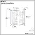 thumbnail image 2 of Simpli Home Bedford 39 inch Wide Solid Wood Transitional Medium Storage Cabinet in Farmhouse Grey, 2 of 12