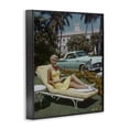 thumbnail image 2 of Stupell Industries Traditional Vintage Sunbathing Woman Black Framed Giclee Art, 16 x 20, by Franklyn Gregory, 2 of 8