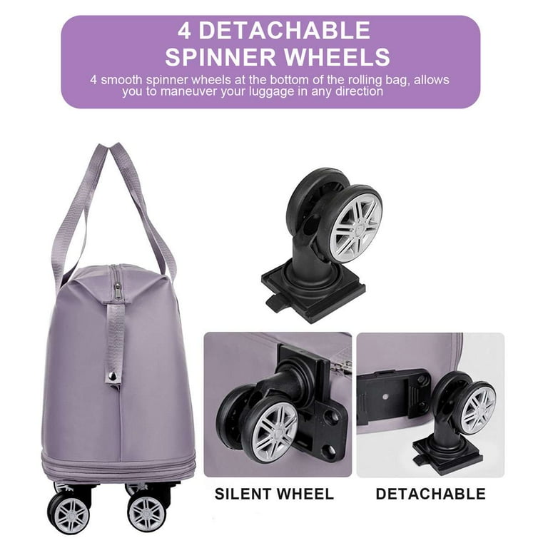 Spencer Rolling Duffel Bag with Wheels, Layer Expandable Luggage