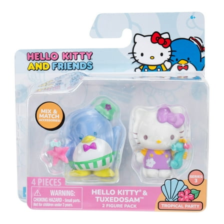Hello Kitty And Friends Hello Kitty & Tuxedosam Tropical Party Vinyl Figures 2-Pack