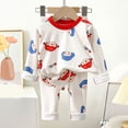 thumbnail image 2 of UAYOTSE Boys Long Sleeve Pajama Two Piece Set, Cute Pattern Loungewear Sleep Outfit for Toddler Boys Size 6-12 Months, 2 of 4