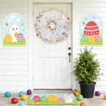 thumbnail image 4 of Easter Wreath Multicolor, Spring Door Wreath for Front Door, Plastic Decorative Wreath for Wall, Easter Home Decor Indoor Party Decoration, 15.75 Inch, 4 of 7