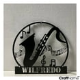 thumbnail image 3 of Craftnamesign Custom Saxophone Metal Wall Art LED Light, Saxophone Player Name Sign Wall Decor, 3 of 4