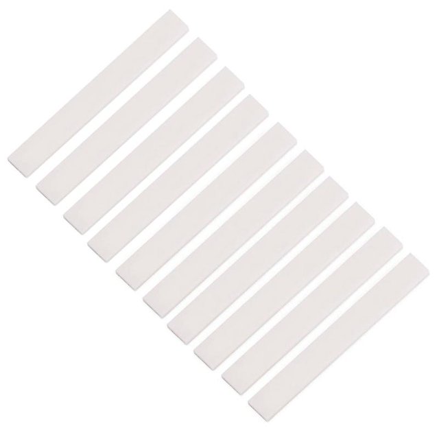 10 Uds. De puente de cuerdas de guitarra de hueso, sillín en blanco para guitarra acústica clásica, mandolina, Banjo, ukelele