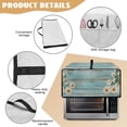 thumbnail image 6 of Renewold Toaster Oven Cover Dust and Fingerprint Protection Microwave Oven Air Fryer Protector Case Polyester Small Appliance Protective Cover, 18.5 x 14.5 x 9 Inches, Daisy Wood Grain Blue, 6 of 7