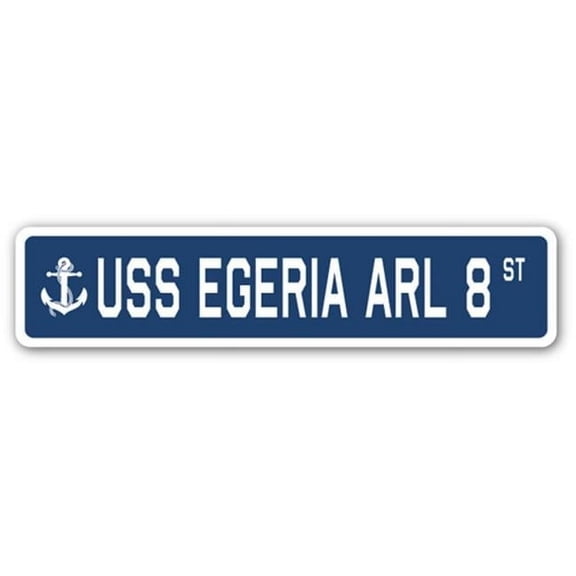 USS EGERIA ARL 8 Street Sign us navy ship veteran sailor gift