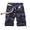 Purple, variant on Men's 100% Cotton Camo Cargo Shorts, Multi Pockets Relaxed Fit Tactical Casual Shorts Without Belt