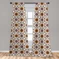 thumbnail image 5 of Ambesonne Traditional Curtains, Middle East Damask Form, Pair of 28"x63", Multicolor, 5 of 5