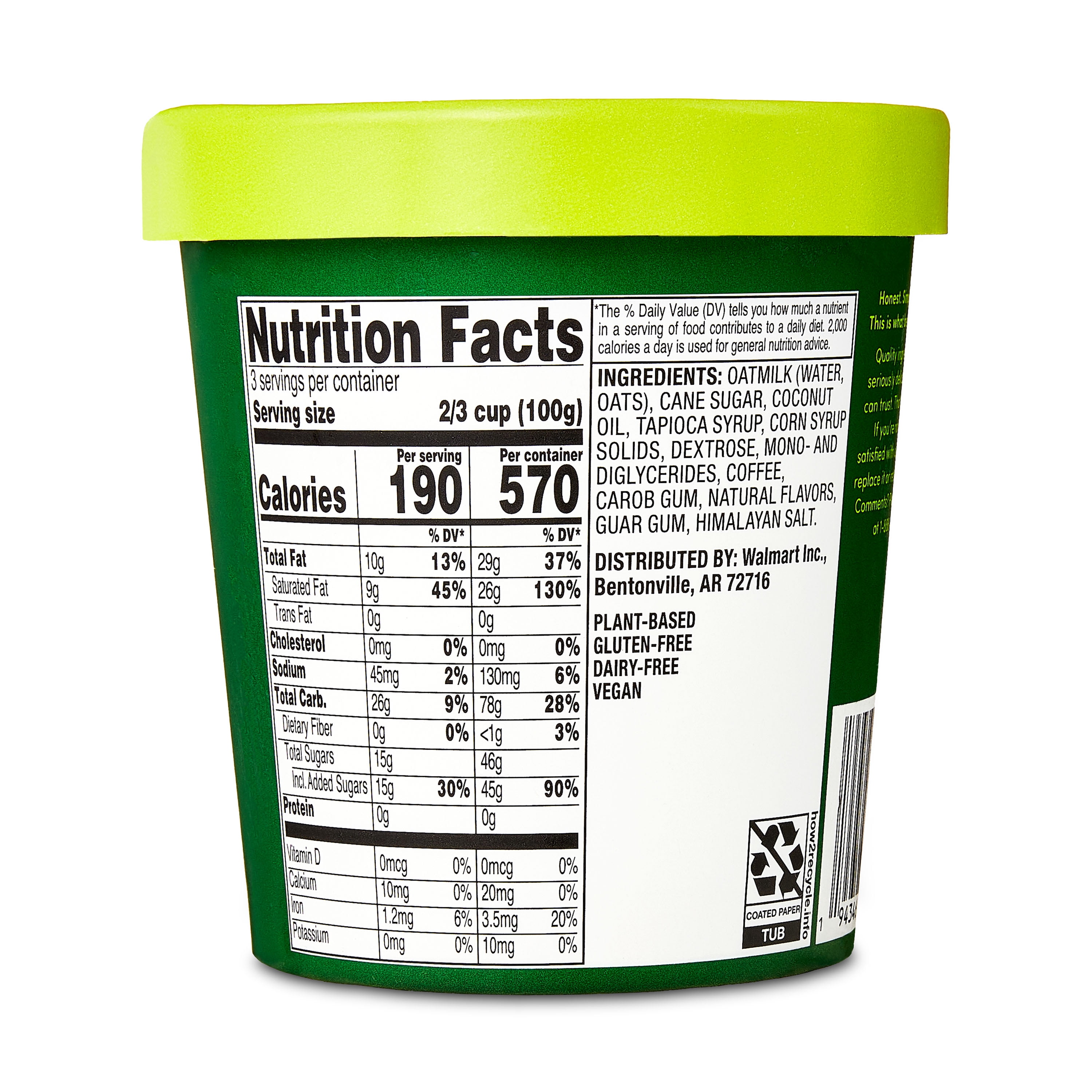 bettergoods Plant-Based Coffee Oat Milk Non-Dairy Frozen Dessert, 16 fl oz