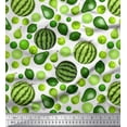 thumbnail image 1 of Soimoi Cotton Poplin Fabric Pear,Lemon & Watermelon Fruits Fabric Prints by Yard 56 Inch Wide, 1 of 1