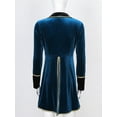 thumbnail image 4 of Haitryli Women's Halloween Costume Vintage Steampunk Tailcoat Victorian Tuxedo Coat Jacket Uniform Blue S, 4 of 7