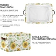 thumbnail image 3 of GZHJMY Butterfly Sunflower Storage Basket with Handles Collapsible Storage Bins Canvas Fabric Storage for Shelves Closet Bedroom Living Room 1Pack Collapsible Organizer, 3 of 7